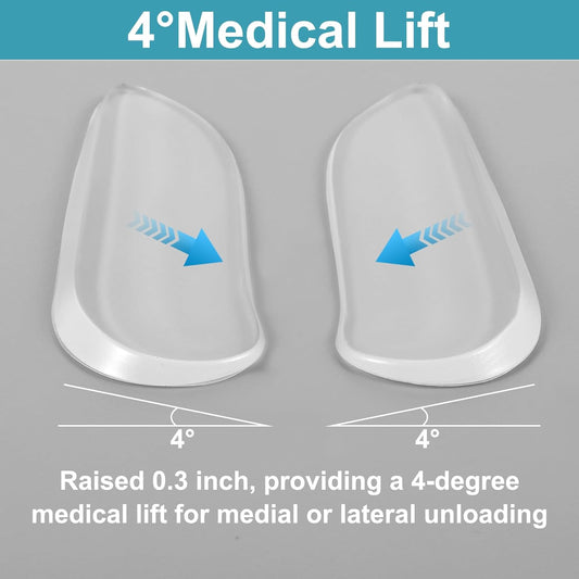 5 Pairs Medial & Lateral Heel Wedge Silicone Insoles, Corrective Adhesive Shoe Inserts for Foot Alignment V1258-DP02-B-1018