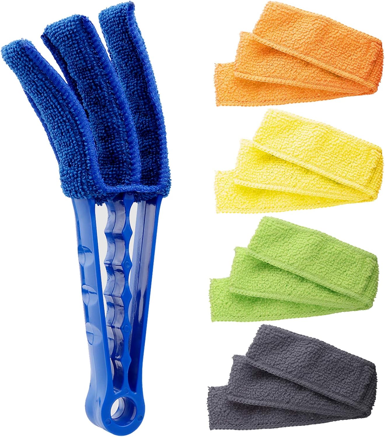 Window Blind Cleaner Duster Brush with 5 Microfiber Sleeves - Blind Cleaner Tools for Window Shutters Blind V1258-DP02-B-102