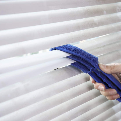 Window Blind Cleaner Duster Brush with 5 Microfiber Sleeves - Blind Cleaner Tools for Window Shutters Blind V1258-DP02-B-102
