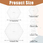 6Pcs Hexagon Quilting Templates Acrylic, 1" 1.5" 2" 3" 4" 5" Multiple Sizes Quilting Template for DIY V1258-DP02-B-1022