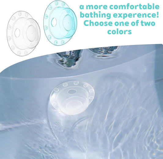 2 Pcs Bathtub Overflow Drain Cover Bathtub Stoppers 6.1 Inch Transparent & Green PVC Tub Overflow Drain Cover V1258-DP02-B-1037
