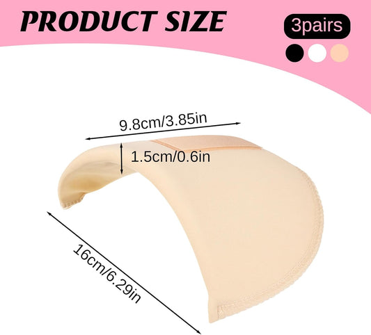 3 Pairs Shoulder Pads for Womens Clothing, Anti-Slip Detachable Hombreras para Ropa Mujer No-Sewing Required V1258-DP02-B-1038