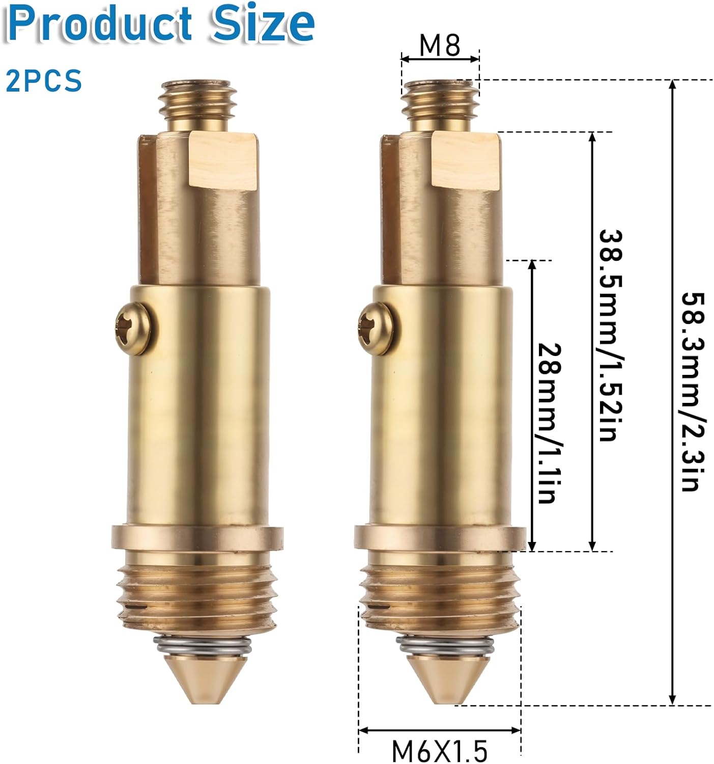 2 Pcs Basin Sink Clicker Pop Up Tub Drain Stopper Sink Pop Up Stopper Pop Up Bolt Basin Bath Sink Drain Click V1258-DP02-B-1039