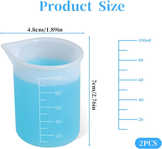 2Pcs Silicone Laundry Detergent Cup, Laundry Detergent Measuring Cup, Silicone Dispenser Cups Reusable for V1258-DP02-B-1041