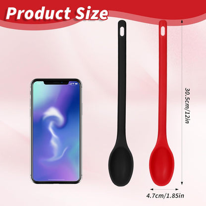 2Pcs Long Spoons for Stirring,Shimmeroo Mixing Spoons for Cooking Long Stirring Spoon for Baking Serving Stir V1258-DP02-B-1045