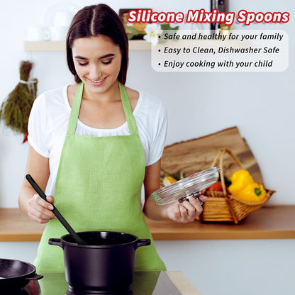 2Pcs Long Spoons for Stirring,Shimmeroo Mixing Spoons for Cooking Long Stirring Spoon for Baking Serving Stir V1258-DP02-B-1045