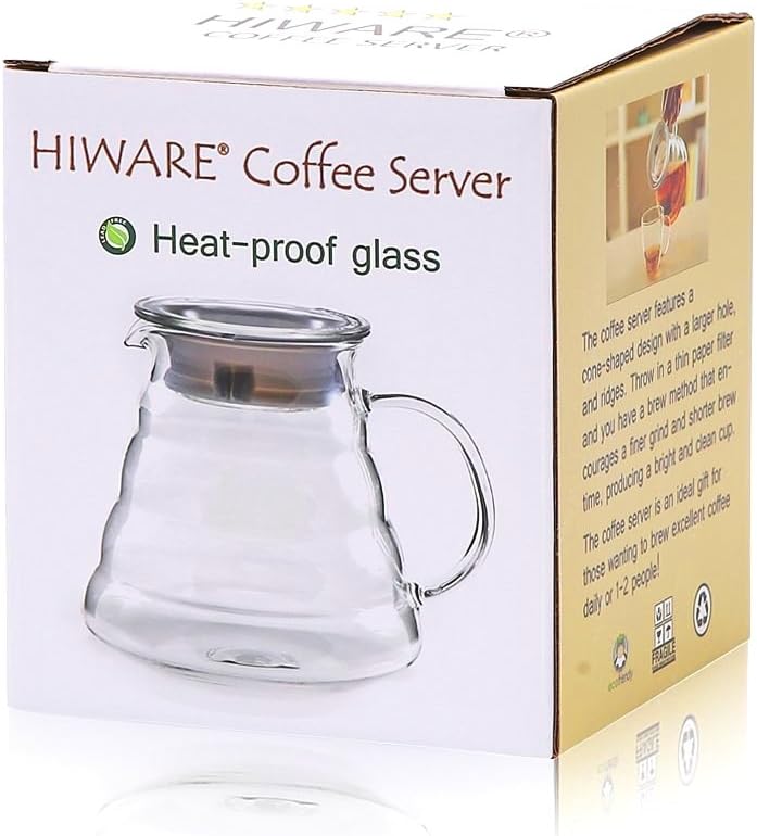 600ml Coffee Server, Standard Glass Coffee Carafe, Coffee Pot, Clear V1258-DP02-B-105
