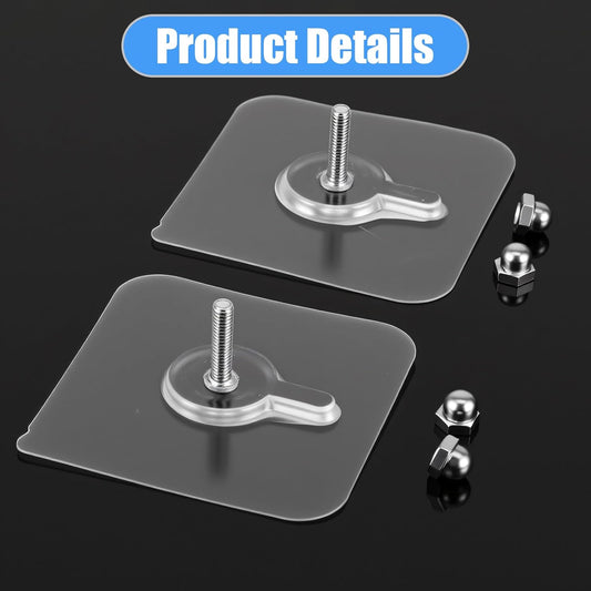 20 PCS Quick Stick Studs for Hanging Adhesive Wall Hooks Wall Hangers Self Adhesive Hooks Without Nails Screw V1258-DP02-B-1051