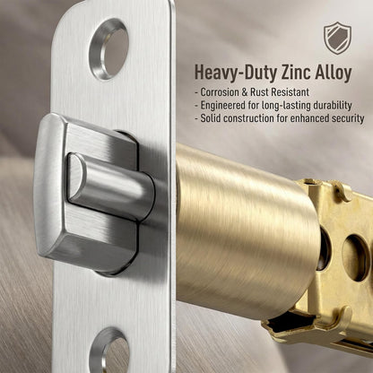 Adjustable Deadlatch 2-3/8''(60mm) or 2-3/4''(70mm), Adjustable Door Latch Entry Door Lock 45 degrees Turning V1258-DP02-B-1055