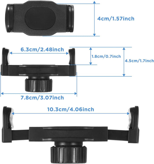 2 Pack Ball Mount Phone Holder Clip 17mm Ball Mount Clip Balls Joint Connector Socket Replacement Rotating V1258-DP02-B-1061