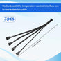 3 PCS Fan Splitter 4 Pin+3 Pin Computer PC Case PWM Fan Splitter Cable 1 to 4 V1258-DP02-B-1067