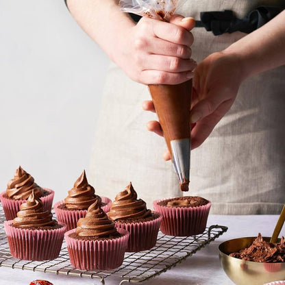 8 Pcs Large Piping Tips Set, Stainless Steel Cake Decorating Tips Set with 10pcs Piping Bag Pastry Cake V1258-DP02-B-1069