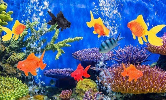 3 Pcs Orange Fake Floating Fishes Plastic Fake Goldfish Artificial Aquarium Fishes Colorful Realistic V1258-DP02-B-1093