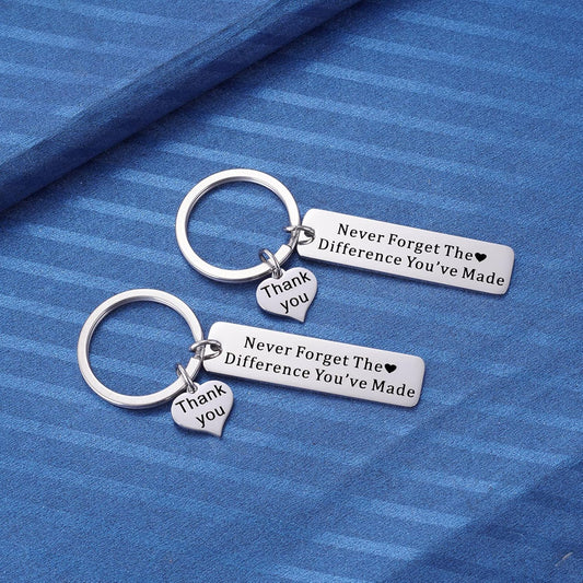 2PC Coworker Going Away Farewell Thank You Keychain, Teacher Nurse Boss Retirement Gifts for Women Men, V1258-DP02-B-1095