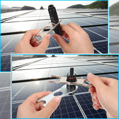 Landhoow 6 Pcs Solar Panel Connector Tool Solar Metal Spanner Wrench Solar PV Disconnect Removal Tools V1258-DP02-B-1116