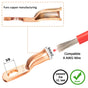 Maxdot 10 Pack UL Test Wire Lugs 8 Gauge Stud Ring Terminals Heavy Duty Copper Crimp Lugs Welding Cable Bare V1258-DP02-B-1117