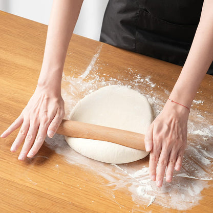 Classic French Rolling Pin for Baking - Beech Wood Tapered Rolling Pin Dough Roller for Pizza Dough, Pie V1258-DP02-B-114