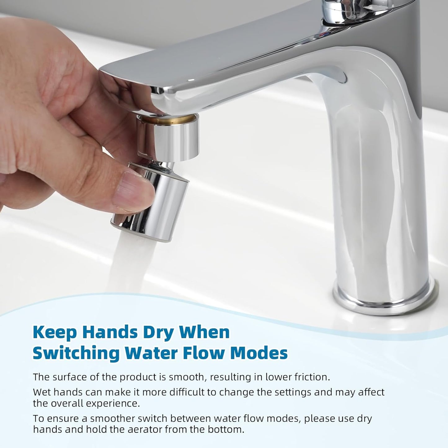 NSF/ANSI/CAN 61 Certified Faucet Aerator, CUPC Certification 360 degrees Twist Kitchen Sink Aerator, V1258-DP02-B-1154