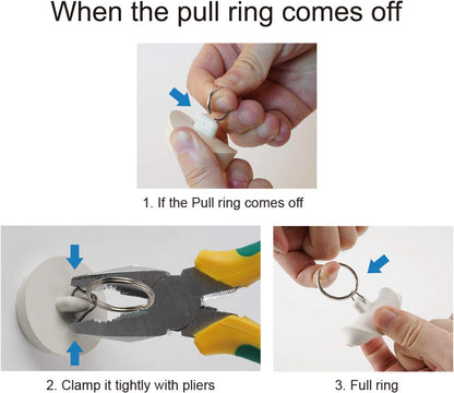 6 Pieces Drain Stopper, Rubber Kitchen Sink Drain, Sink Stopper Drain Plug with Pull Ring for Kitchen, V1258-DP02-B-1155
