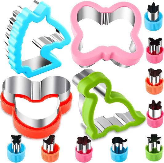 Sandwich Cutter Set Fruit Cutters Bread Cutout Shapes for Kids Lunch Butterfly Dinosaur Unicorn Mousehead V1258-DP02-B-117