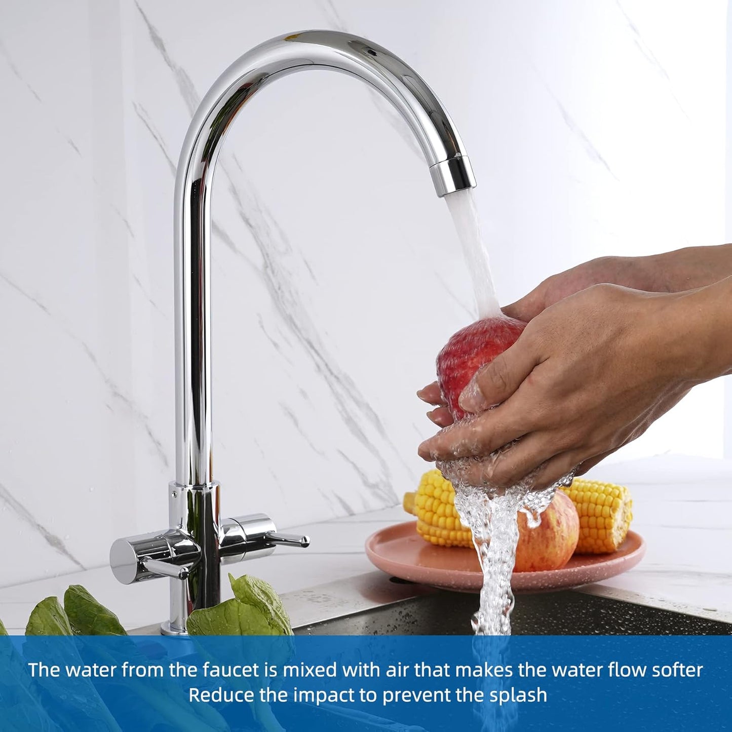 4 Pack Faucet Aerator, Kitchen Sink Aerator Shell with Built-in Filter, 55/64 Female Thread Bathroom Faucet V1258-DP02-B-1172