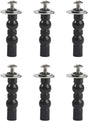 6 Pack Universal Toilet Seat Hinges Screw - Blind Hole Fixings Expanding Rubber Top Fix Nuts for Top Mounting V1258-DP02-B-1174