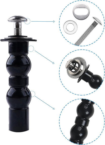 6 Pack Universal Toilet Seat Hinges Screw - Blind Hole Fixings Expanding Rubber Top Fix Nuts for Top Mounting V1258-DP02-B-1174