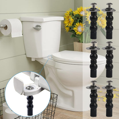 6 Pack Universal Toilet Seat Hinges Screw - Blind Hole Fixings Expanding Rubber Top Fix Nuts for Top Mounting V1258-DP02-B-1174