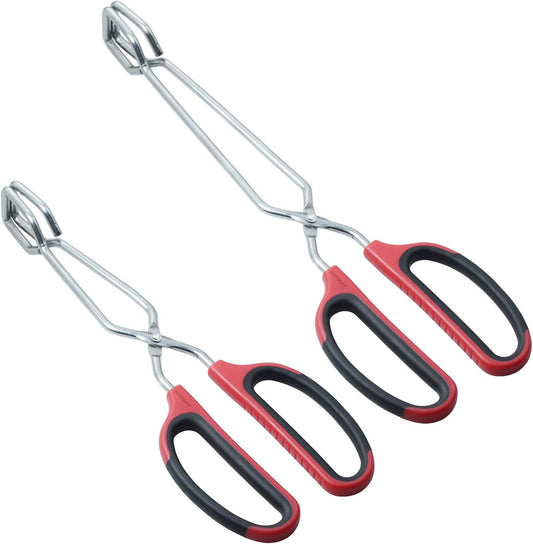 Stainless Steel Scissor Tongs 10-Inch and 12-Inch Set, Set of 2 V1258-DP02-B-1179