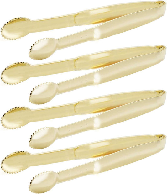 5.75" Mini Appetizer Tongs Set, Tiny Stainless Steel Small Tongs for Serving, Tea Party, Coffee Bar, V1258-DP02-B-1188