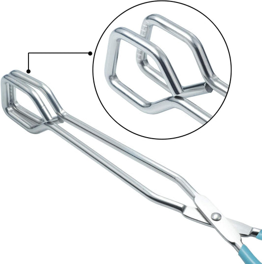Kitchen Scissor Tongs 10-Inch with Comfort-Grip Handle Heavy Duty Stainless Steel Scissor Cooking Tongs V1258-DP02-B-1192