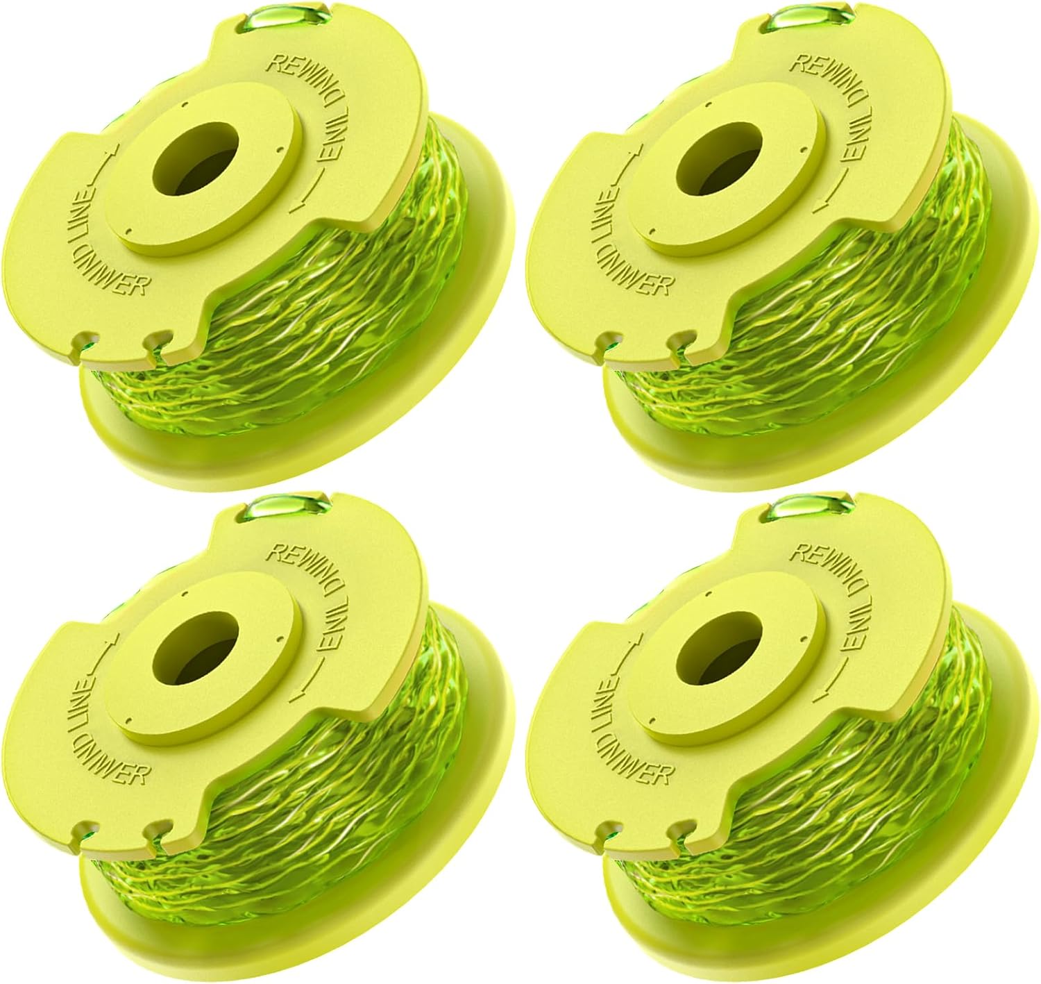 4 Pack Weed Wacker String Replacement Compatible with Ryobi One Plus+, 0.080'' String Trimmer Refill AC80RL3, V1258-DP02-B-1204