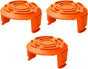 Trimmer Replacement Spool Cap Covers Compatible with Worx String Trimmers WA0010, WA6531 (3-Pack) V1258-DP02-B-1206