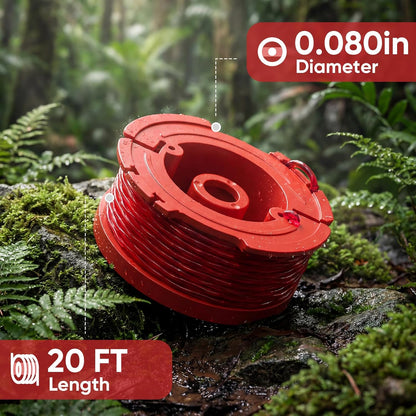 4 Pack CMZST0803 CMZST080 Weed Eater String Compatible with Craftsman Weed Wacker, 0.080" 20Ft String Trimmer V1258-DP02-B-1208