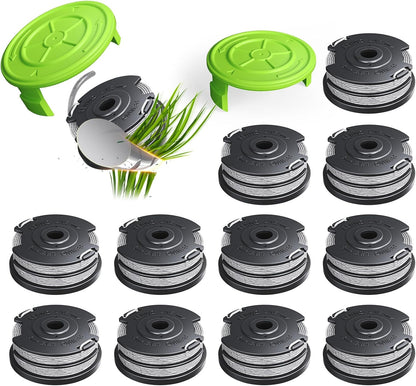 14 Pack Replacement Spool for Greenworks Weed Eater, 0.065" 18ft Dual Line String Trimmer Line Spool(2900719) V1258-DP02-B-1209