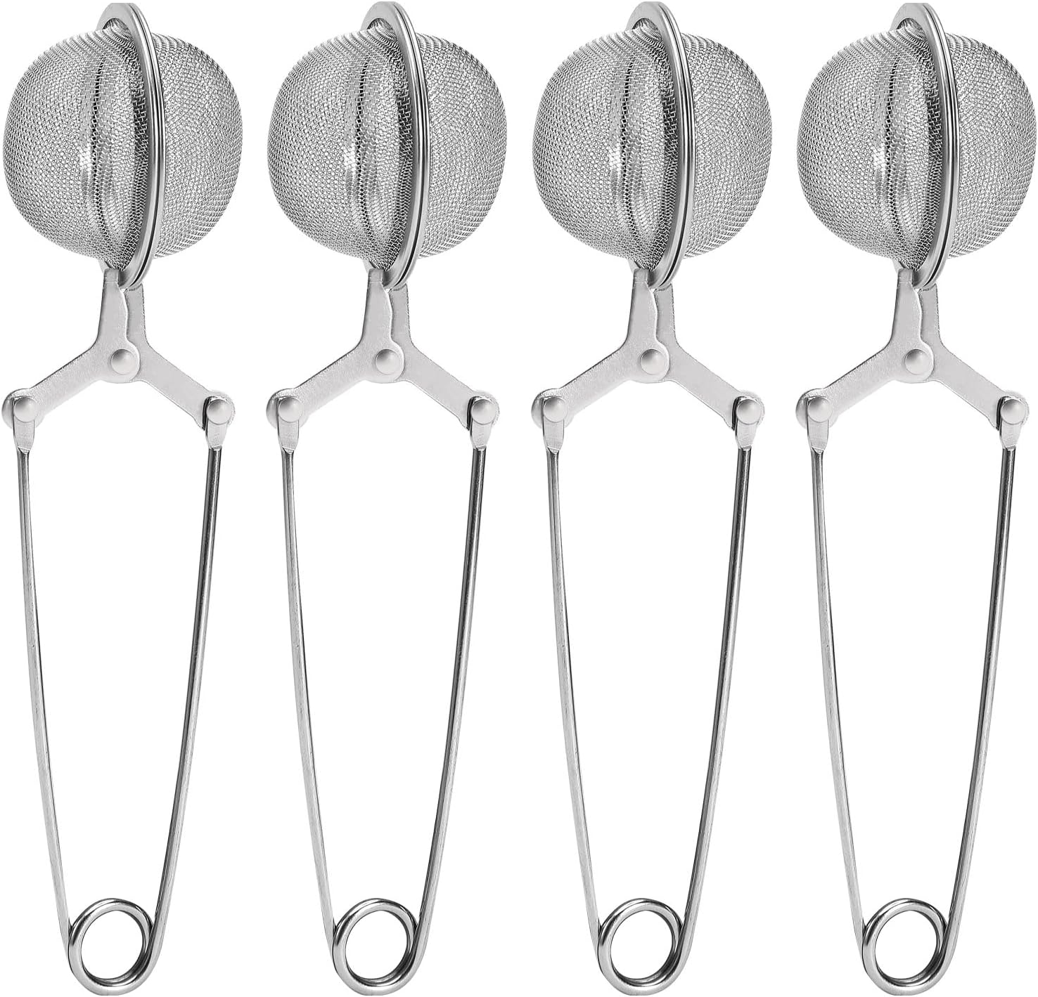 Tea Strainers for Loose Tea, 4 Pack Tea Infuser with Handle Fine Mesh Tea Ball Filter Tea Diffusers Steeper V1258-DP02-B-121