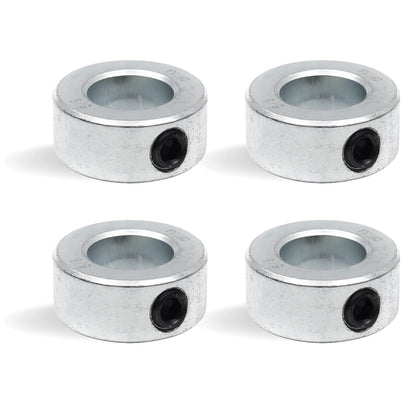(4-Pack) 5/8" Bore Solid Steel Shaft Collars with Zinc Plated Coating - Durable Shaft Collars Suitable for V1258-DP02-B-1214