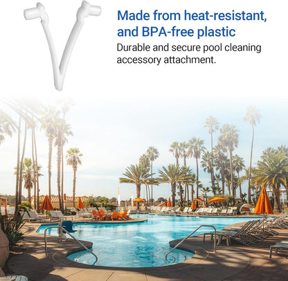 (21-Pack) Replacement Pool V-Clips - Pool Brush Plastic Clips/Pool Pole Net Clips for Cleaning Pool Walls - V1258-DP02-B-1226