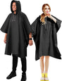 Rain Ponchos for Adult Emergency Raincoats Reusable Hooded Rain Jackets for Men Women(2 pack) V1258-DP02-B-1232