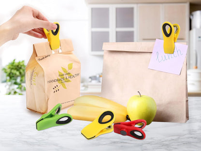 12 Pack Chip Clips, Magnetic Bag Clip with Airtight Seal for Chips, Bread, Snacks, Fridge Organizer Kitchen V1258-DP02-B-124
