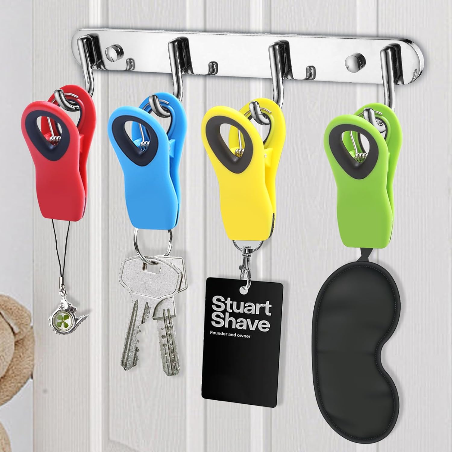 12 Pack Chip Clips, Magnetic Bag Clip with Airtight Seal for Chips, Bread, Snacks, Fridge Organizer Kitchen V1258-DP02-B-124