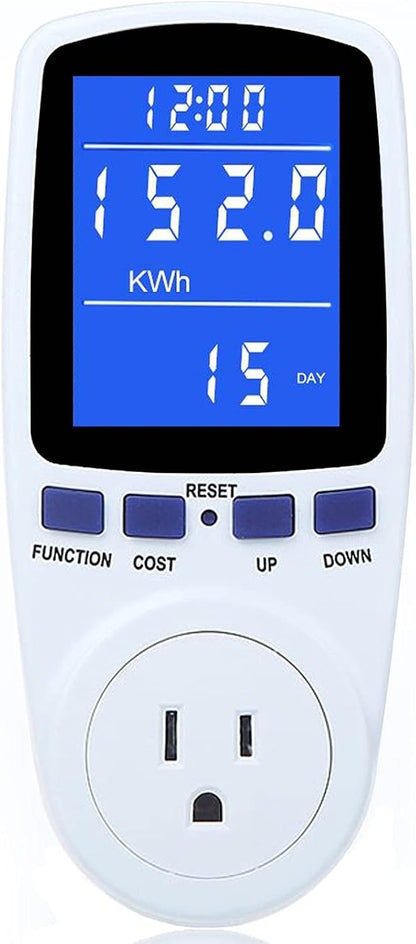 Upgraded Watt Power Meter Plug Home Electrical Usage Monitor Consumption, Energy Voltage Amps Kill Tester V1258-DP02-B-1242
