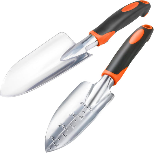 Garden Shovel Trowel Garden Tool Set, 2 Pack Heavy Duty Gardening Tools Set Include Wide Garden Trowel, Hand V1258-DP02-B-1248