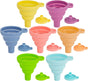 Kitchen Funnel Set 7 Pack, Collapsible Silicone Funnel for Filling Bottles, Beverage, Lab, Oil, Paint - V1258-DP02-B-125