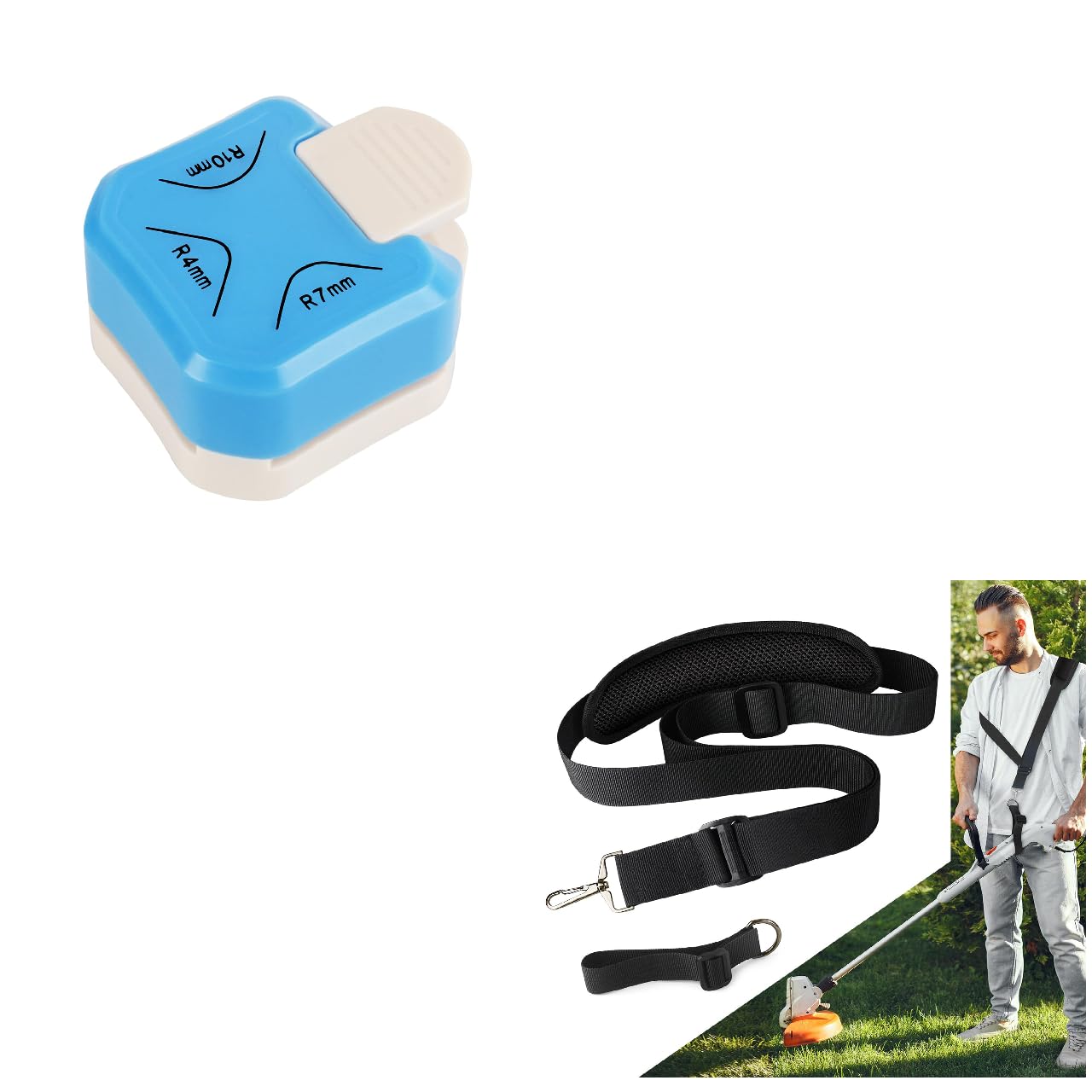 Paper Corner Rounder Punch, Corner Punch Corner Cutter Rounder for Cardstock + Trimmer Shoulder Strap for V1258-DP02-B-1251