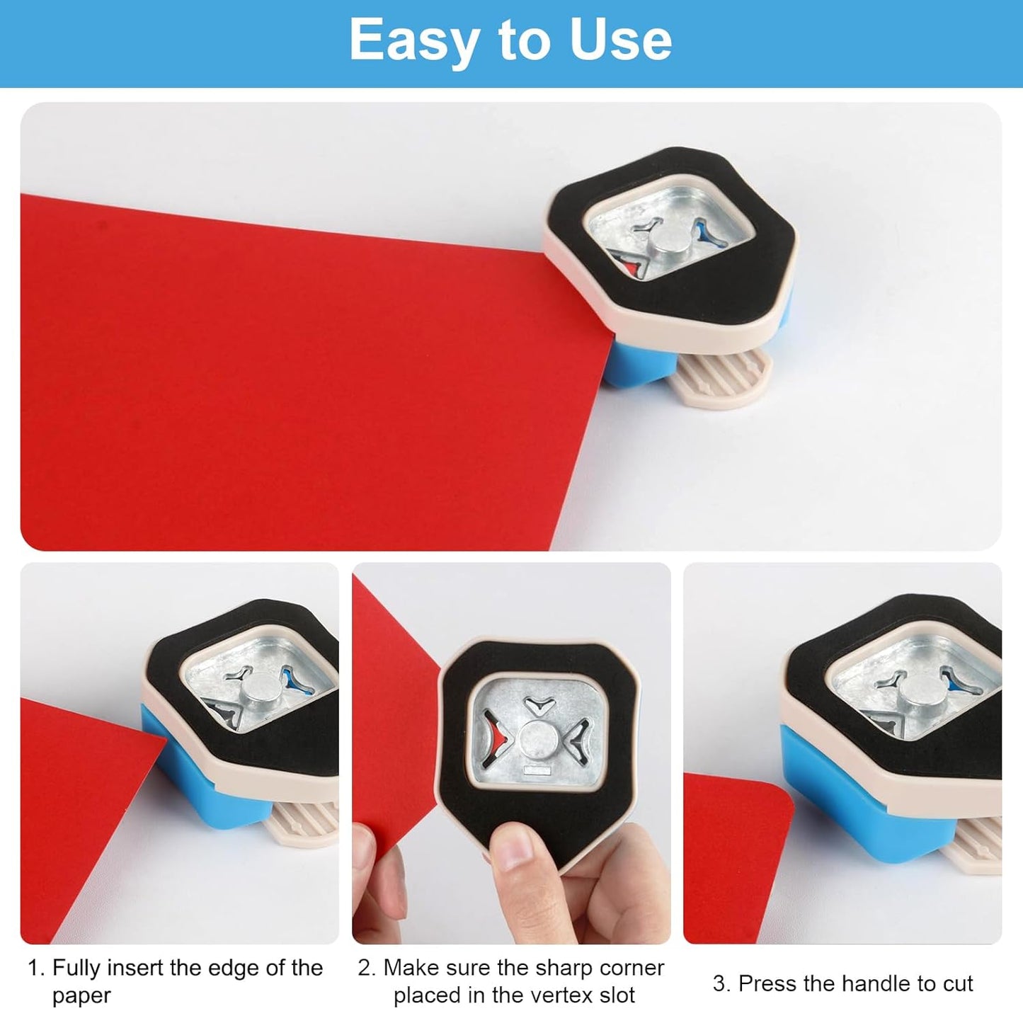 Paper Corner Rounder Punch, Corner Punch Corner Cutter Rounder for Cardstock + Trimmer Shoulder Strap for V1258-DP02-B-1251