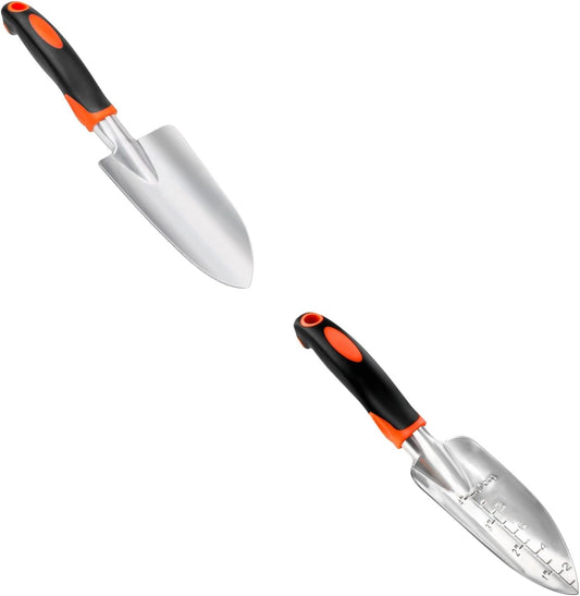 Garden Shovel Garden Hand Trowel, Heavy Duty Hand Shovel with Ergonomic Handle + Garden Shovel Trowel Garden V1258-DP02-B-1258