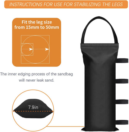 100 LBS Canopy Weights Sand Bags for Canopy Outdoor Advertising Tent Sunshade Fixed Windproof Pop up Canopy V1258-DP02-B-1268