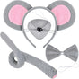 Mouse Costume Accessory Set,Rat Costume Set,Mouse Costume Set Includes Ear Headband,Tail,Nose,Bow Tie for V1258-DP02-B-1283
