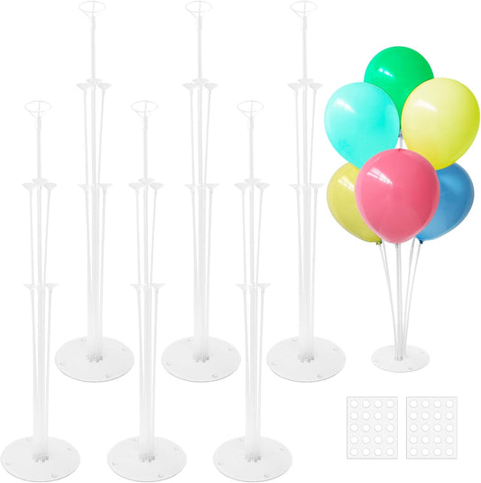 6 Sets Balloon Sticks with Base,Balloon Stand Kits,Balloon Stands with Base for Table Center Floor Birthday V1258-DP02-B-1288